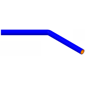 45° Bend 19 mm ID, 200 mm legs (SH45DE-075)