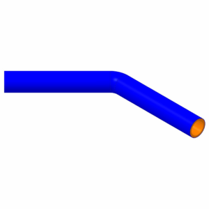 45° Bend 38 mm ID, 200 mm legs (SH45DE-150)