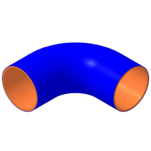 90° Bend 102 mm ID, 200 mm legs (SH90DE-402)