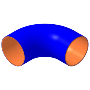 90° Bend 114 mm ID, 200 mm legs (SH90DE-449)