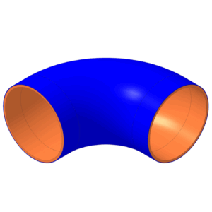 90° Bend 127 mm ID, 200 mm legs (SH90DE-500)