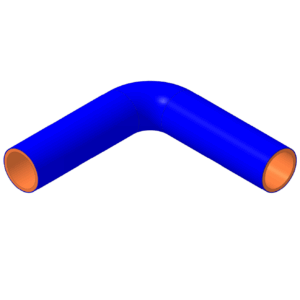 90° Bend 45 mm ID, 200 mm legs (SH90DE-177)