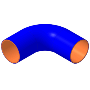 90° Bend 89 mm ID, 200 mm legs (SH90DE-350)